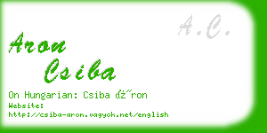 aron csiba business card